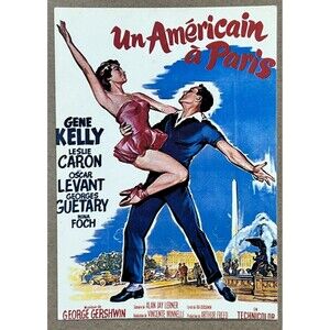 An American in Paris - Gene Kelly - Lee Carlson - French Movie Poster - Postcard